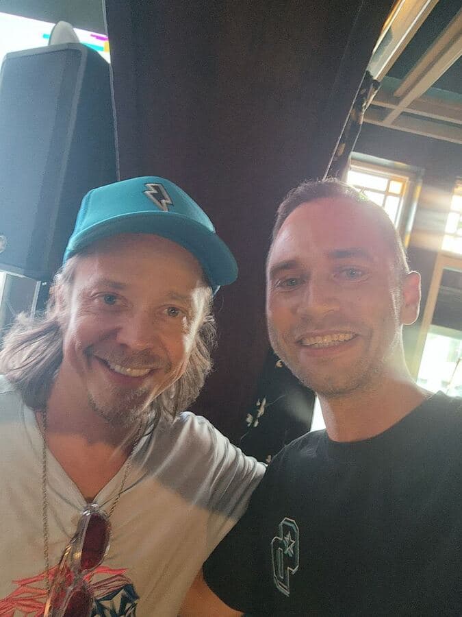 Simon Smaluhn mit Brock Pierce